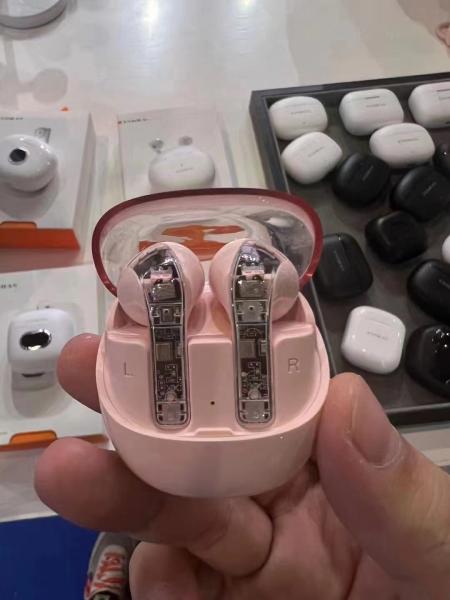 Transparent TWS Wireless Headphones Noise Canceling With Led Light