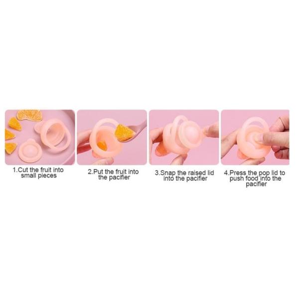 Foodgrade Baby Food Fruit Feeder Bite Silicone Pacifier Baby Chewing Teether Toy For Infant Baby Eating Food Training