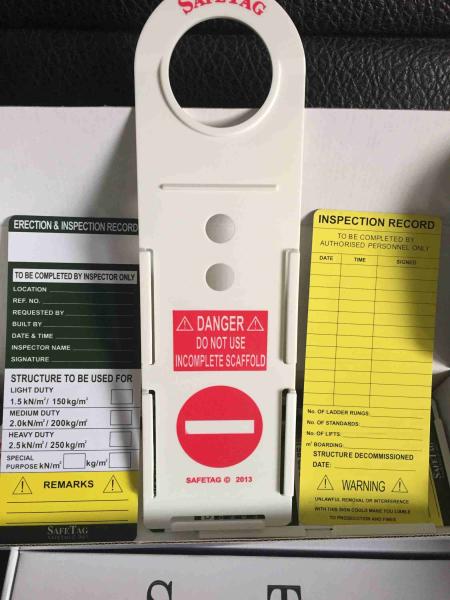 Custom Plastic Scaffold Tag Holder Safety Management System Kit