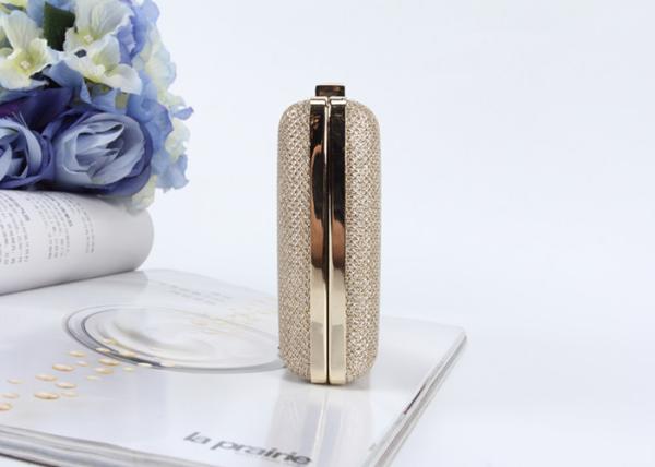 Women Glitter Evening Bag PU Clutch Shoulder Bag Metal Chain Bridal Cocktail Handbags
