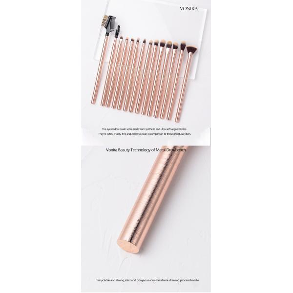 Vonira Cruelty Free Synthetic Taklon PBT Vegan Makeup Brushes