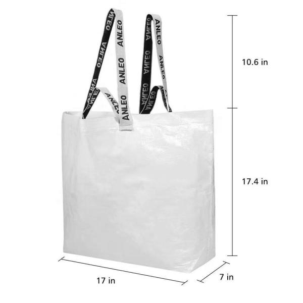 Durable Glossy Laminated PP Woven Shopping Tote Bag with Handle