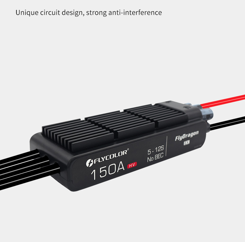 Flycolor 150A ESC with FlyDragon 5-12S HV OPTO for RC Hobby Models Fixed-wing Aircraft UAV Helicopter JP EDF Motor Made in