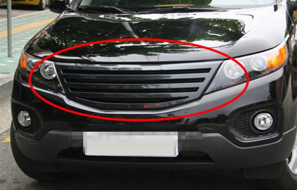 Grelha dianteira ABS para KIA SORENTO 2009, Acessórios modificados para automóveis