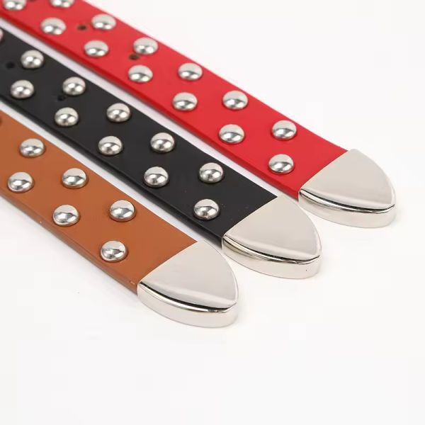 Manufacture Price Women Alloy Buckle PU Strap Studded Rivet Waist Belt Decorative Handmade Waistband Casual Waist Belt