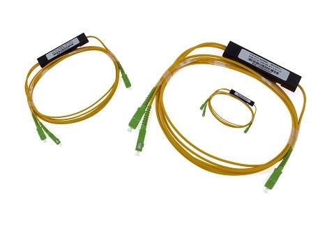 SC/APC SM 2.0mm Fiber Optic PLC Splitter 1X2 G652D ABS Type In FTTx