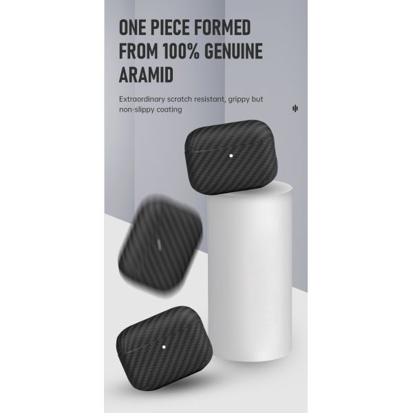 Black Color Carbon Aramid Fiber Earphone Case for AirPods Pro 3