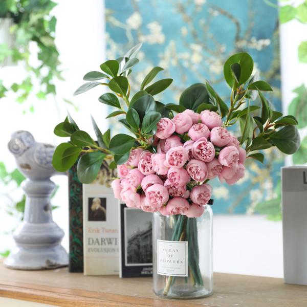 27-head artificial flower bouquet of tea rose, Lafite, artificial flower wedding bouquet, home decoration, photography and arrangement