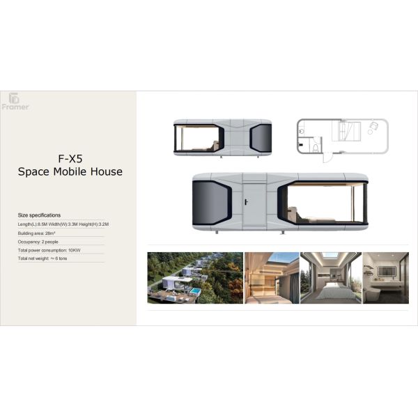 28m² Fluorocarbon Process Aluminum Alloy Shell Space Mobile House