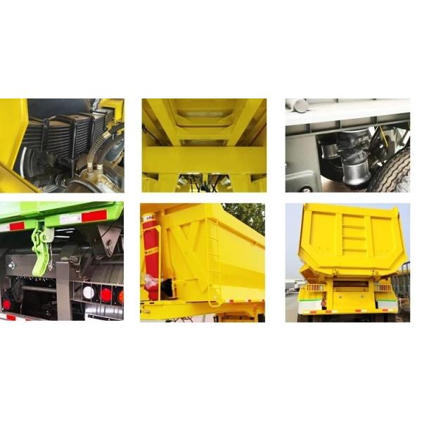 Flatbed Heavy Duty 13500X3000X1550 mm Tractor Hydraulic End Rear Tipper Dump Semi Trailer
