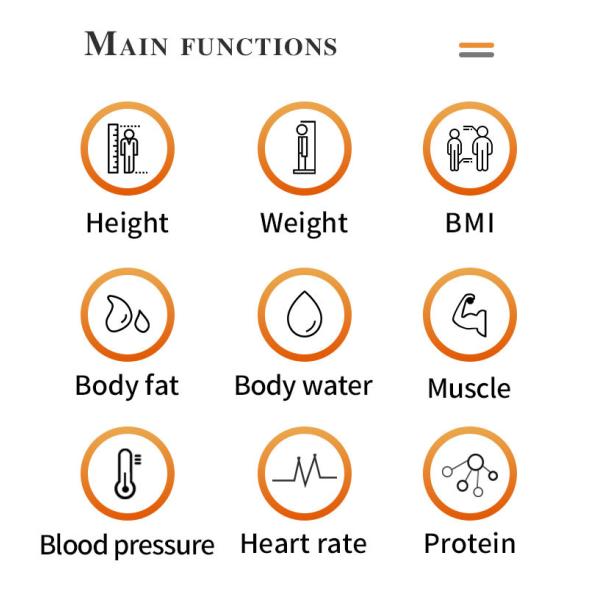 Масштаб веса высоты экрана касания 10,2 дюймов с кровяным давлением анализатора жировых отложений