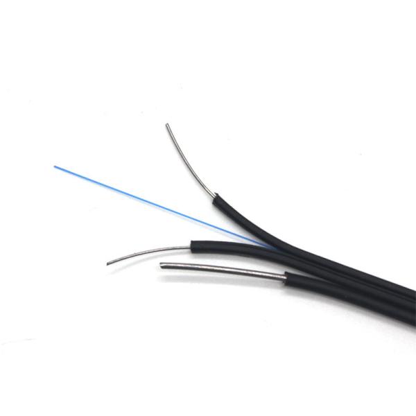 Self Support Structure FTTH Flat Drop Cable G652D G657A Steel Fiber Optic Wire