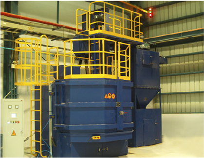 Машина Derust взрывного устройства Turntable роторная 2654*560mm стальная снятая очищая