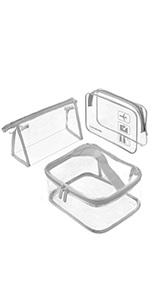 Small Clear PVC Waterproof Bag with Zipper Closure, Mini Portable Transparent Plastic Organizer Pouch for Cosmetic, Make