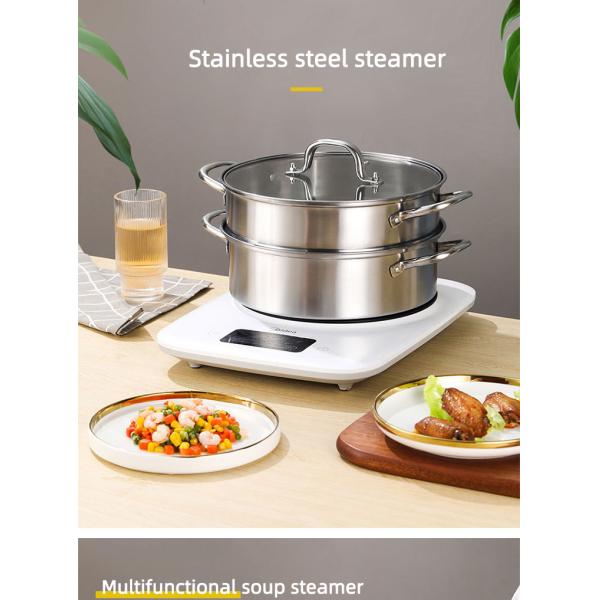 Factory 28 CM Steamer Pot Stainless Steel Dumplings Seafood Rice Cooking Food Steamer Pot For Sale