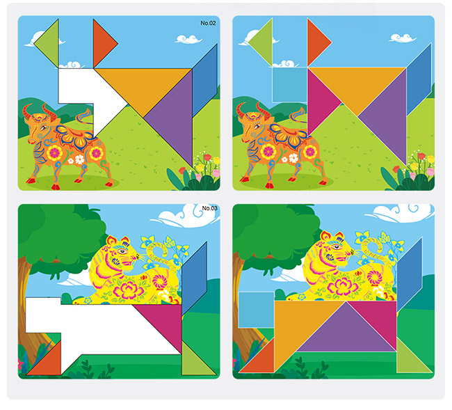 Уровень вверх по магнитному деревянному Tangram озадачивает воспитательные игры и озадачивает физическое развитие