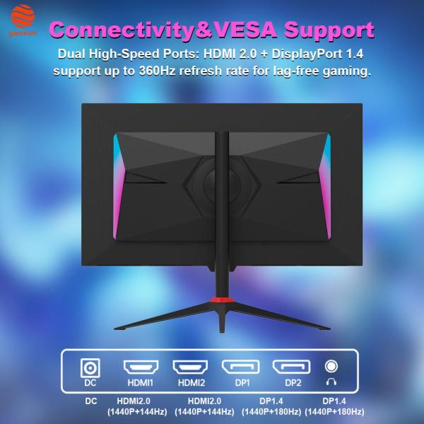 27-Inch Widescreen Gaming Monitor: 2560x1440 2K IPS Panel (178° Wide Viewing Angles), 500Hz High Refresh Rate with Motion Blur Reduction (Smooth Visuals for Fast-Paced Games)