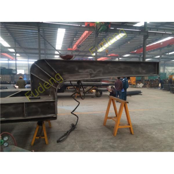 40T 2 Axle Flat Low Bed Semi Trailer / Lowboy Semi Trailer CCC Certification