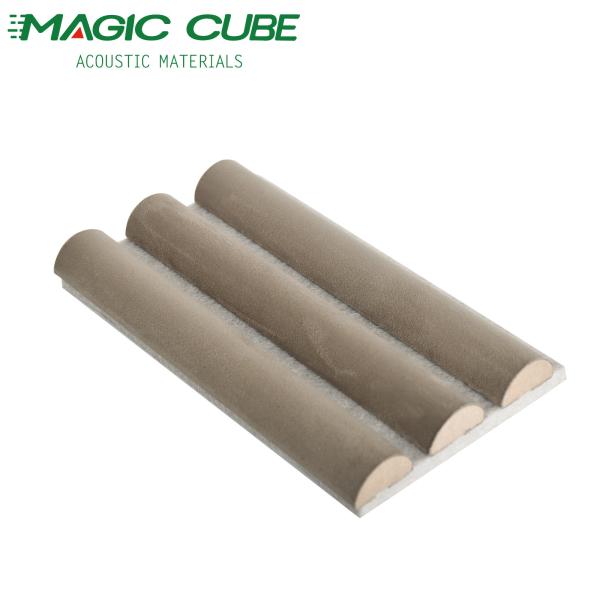 Elegant Wooden Slat Panels With Luxurious Suede Finish For Noise Reduction