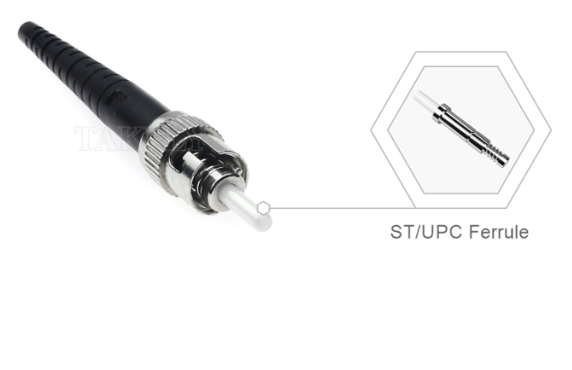 ST Fiber Optic Connector – Bayonet Twist-Lock, Low Insertion Loss, Multimode/Singlemode Compatible
