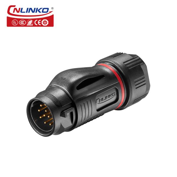 CNlinko M20 Industrial Waterproof IP68 12 Pin Automotive DC Power Connector Outdoor Electrical Cable Wire Adapter  Plastic Plug