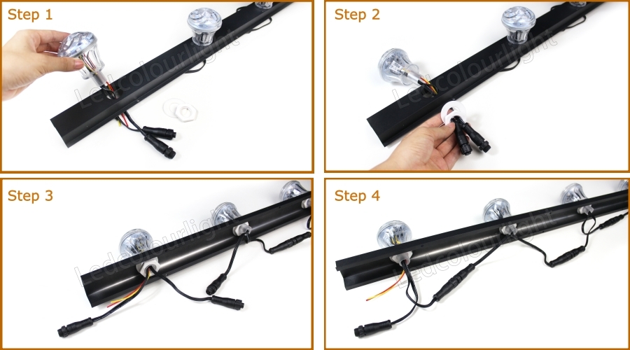 60mm LED Funfair Light DC24V RGB Lighting Pixel Point Light for Amusement Park