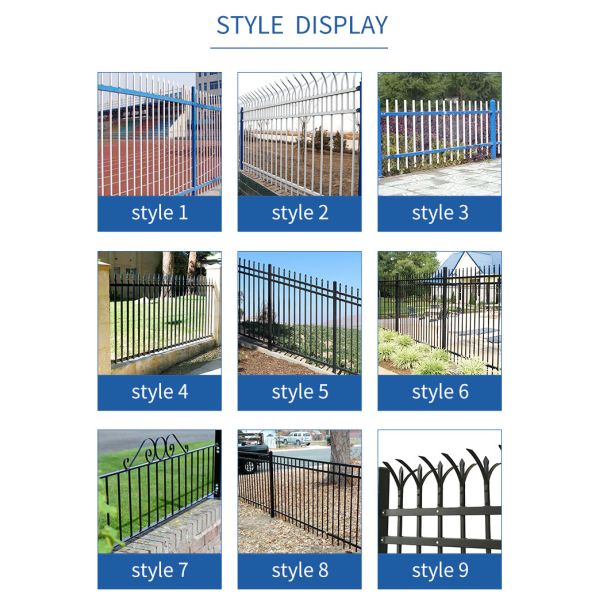 Durable Tubular Steel Fence Made From Galvanized Steel Pipe With Powder Coated Surface Treatment For Corrosion Resistance And Long Lasting