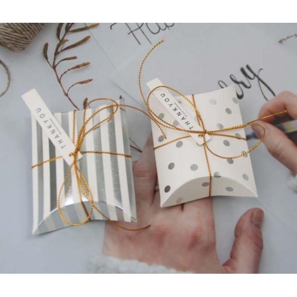 коробка конфеты подушки упаковки еды белого картона 250g Biodegradable бумажная утюжит золотое