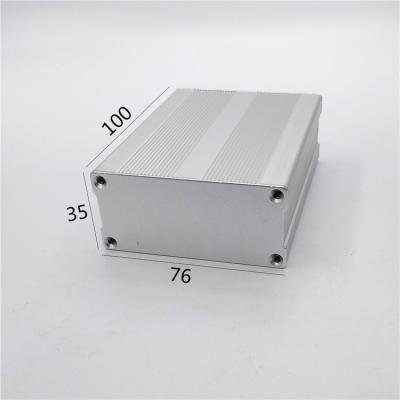 caixa de alumínio expulsa branca de anodização de 76*35*100mm