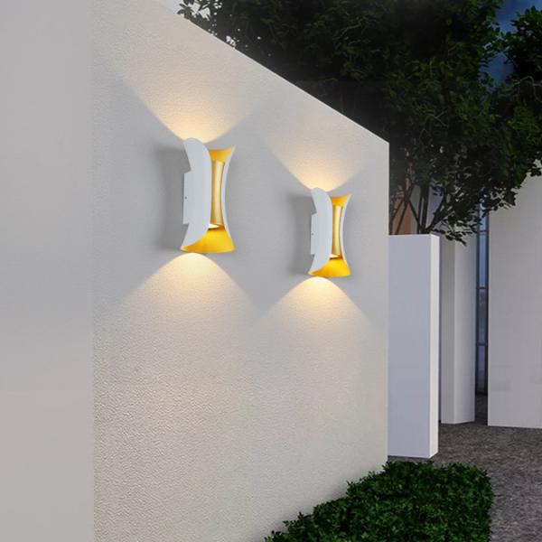 Sand Black Cri80 6W Ip65 Waterproof Up And Down Luminous Led Wall Lamps