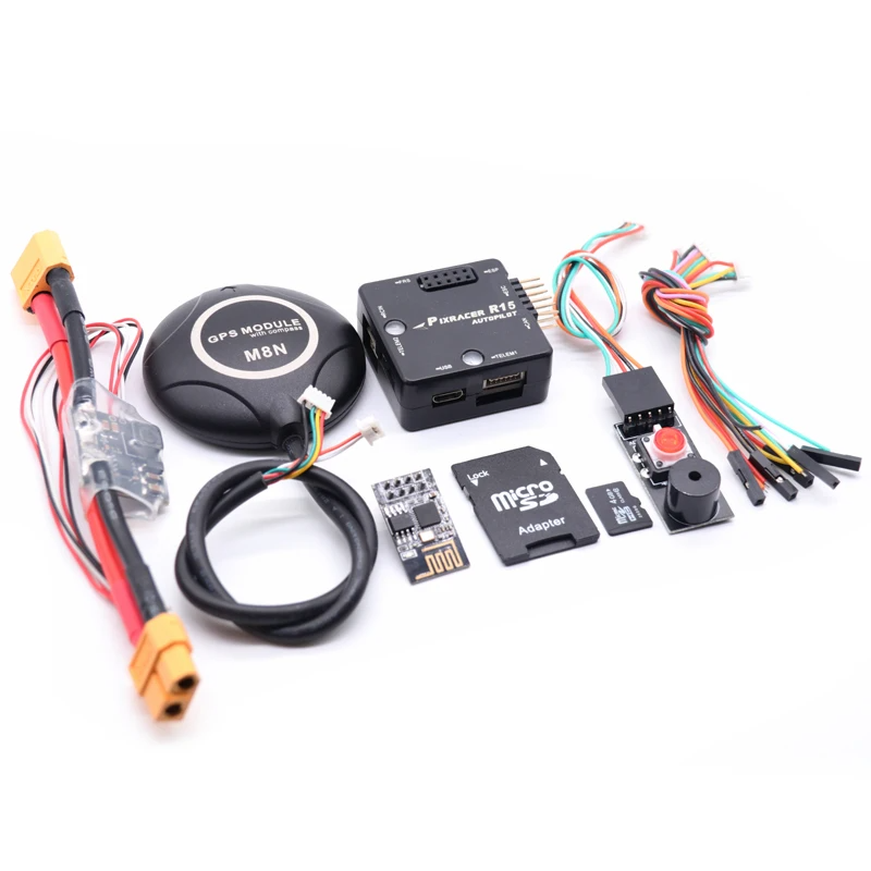 Pix R15 Autopilot PX4 Flight Controller M8N/M9N/M10 GPS Radio Telemetry V6 Racing Drone Parts Plastic Material Remote Drone