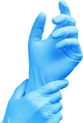 Nitrilo azul de 100 luvas descartáveis do hospital do bloco biodegradável