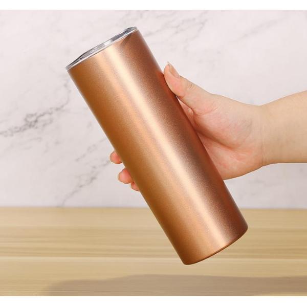 20oz Skinny Straight Blank Sublimation Tumblers With Lid Straw