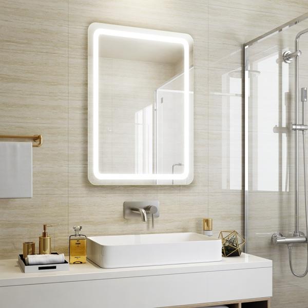 Temperatura de cor ajustável W36 xH24 Montador de parede LED Espelho de banheiro para casa banheiro