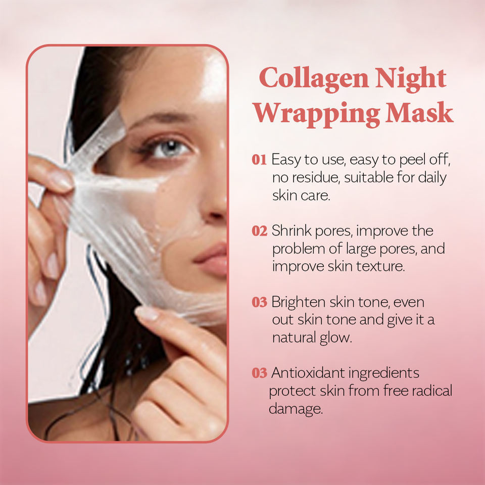 OEM ODM brand customized collagen overnight package peeling Korean version peeling facial mask skin care luminous firming facial mask