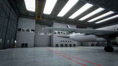 La grande envergure Q345 a préfabriqué le bâtiment de hangar de construction de hangar de structure métallique
