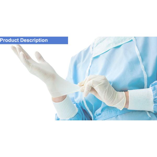100% Natual Latex Non Sterile Gloves Medical Examination Non Irritating