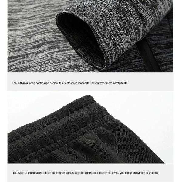 Richee Men'S Workout Clothing comfy Zip Up Jacket And Sweatpants Set