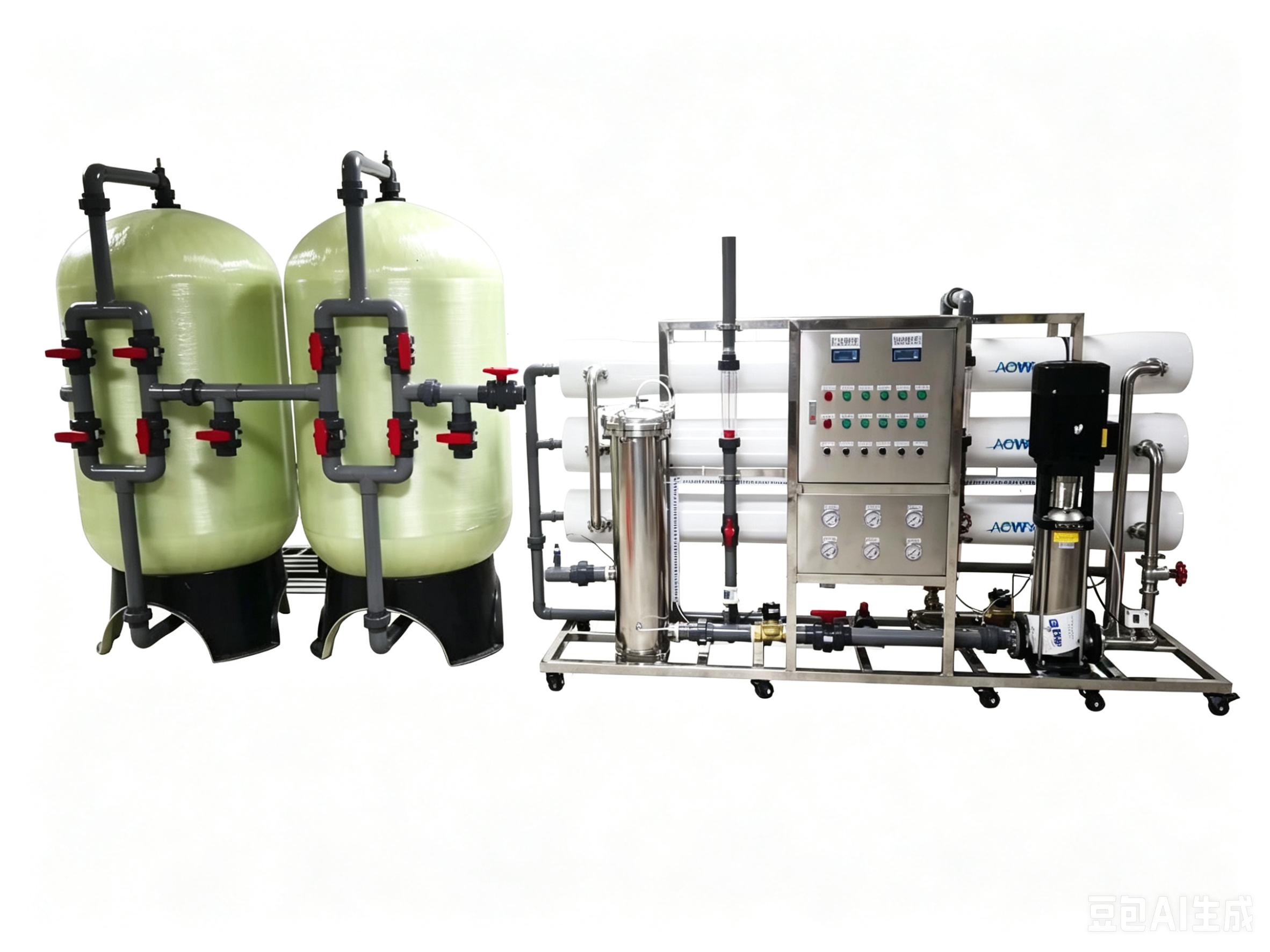 Compact Reverse Osmosis System with 3 Tons/Hour Water Production Conforming to Drinking Water Standards