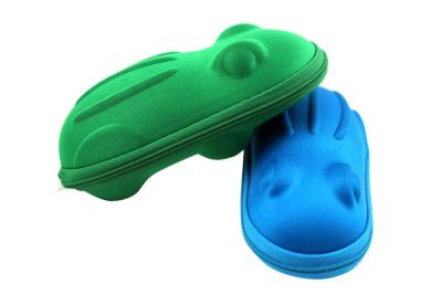 eva zipper  kids spectacles cases with frog shape and light weight
