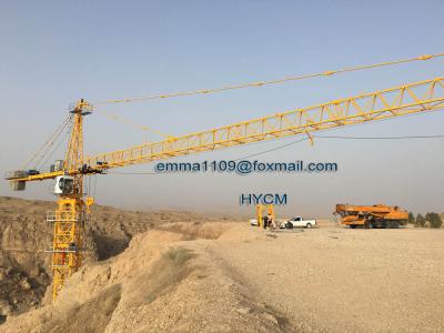 TC6518 Tipo de guindastes de torre Controle remoto Max. Carga 10T Material de construção
