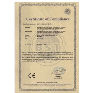 Baykee Electric Power Equipments Co., Ltd Certifications