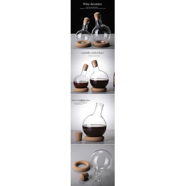 Effortless Decanting Luxury Hand-Blown Borosilicate Glass Wine Dispenser for Red Wine