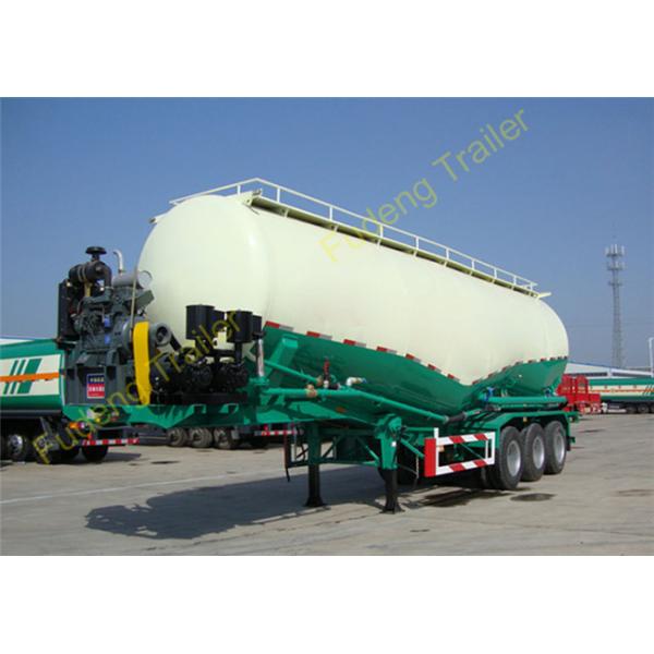 3 Axles Bulk cement tanker trailers 45Tons Silo cement carrier steel material