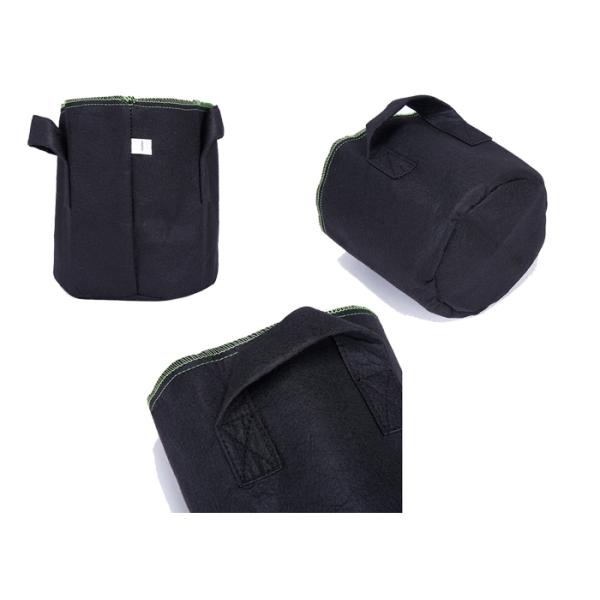 2 Gallon Biodegradable Fabric Grow Bags , Patio Planting Bags For Flowers
