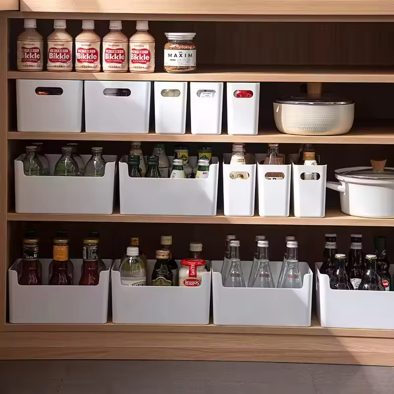 Hot Selling Plastic Desktop Cosmetic Food Storage Box Bedroom Bathroom Kitchen Drawer Organizer for  Food Cosmetic