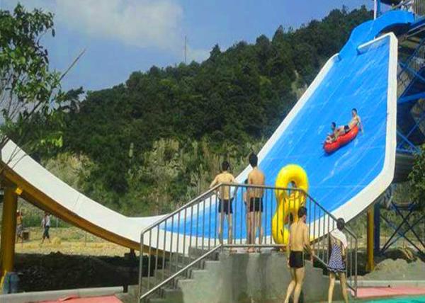 Swimming Pool Fiberglass Water Slide , Water Park Slide For Giant Aqua Park