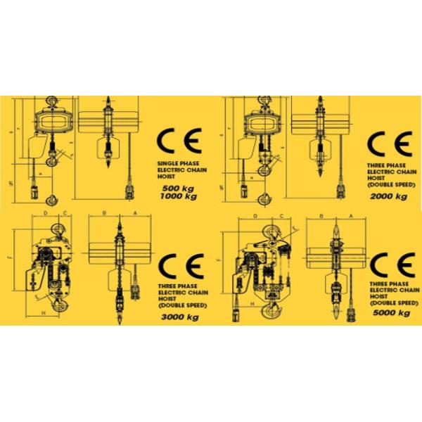 Professional Electric Chain Hoist , Electric Chain Block For Construction Hoist