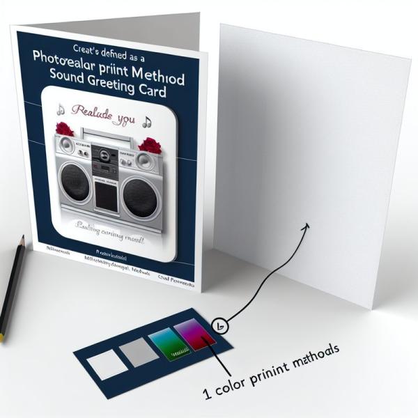 1 Color Print Method Sound Greeting Cards with Built-in Speaker and Music Card Design