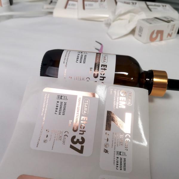 Gold Foil Vinyl Stickers Waterproof Custom Transparent Vinyl Labels For Packaging